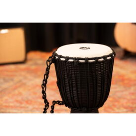 Meinl Percussion 10" Rope Tuned Headliner Series Wood Djembe, Black River Series - Image 3