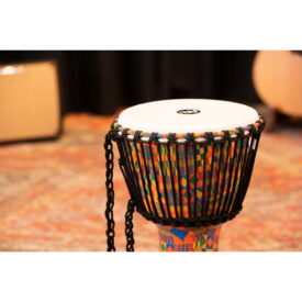 Meinl Percussion 10" Rope Tuned Travel Series Djembes, Synthetic Head (Patented), Kenyan Quilt - Image 3