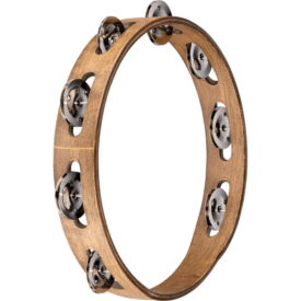 Meinl Percussion 10" Traditional Wood Tambourine, Single Row, Stainless Steel Jingles