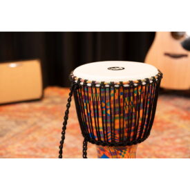 Meinl Percussion 12" Rope Tuned Travel Series Djembes, Synthetic Head (Patented), Kenyan Quilt - Image 3