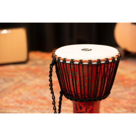 Meinl Percussion 10" Rope Tuned Travel Series Djembes, Synthetic Head (Patented), Pharao's Script - Image 3