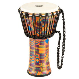 Meinl Percussion 8" Rope Tuned Travel Series Djembes, Goat Skin Head (Patented), Kenyan Quilt