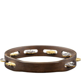 Meinl Percussion 10" Vintage Wood Tambourine, Single Row, Mixed Jingles - Image 3