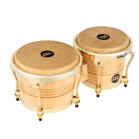 Meinl Percussion Wood Bongo, Natural, Gold Hardware