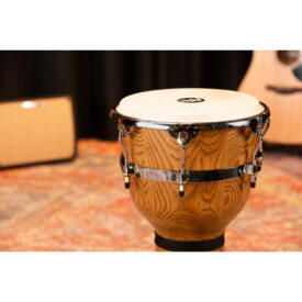 Meinl Percussion 12" Floatune Series Woodcraft Djembe, Zebra finished Ash - Image 3