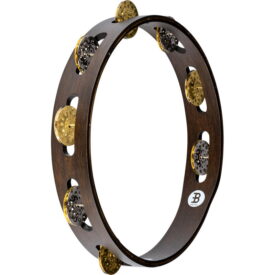 Meinl Percussion 10" Vintage Wood Tambourine, Single Row, Mixed Jingles