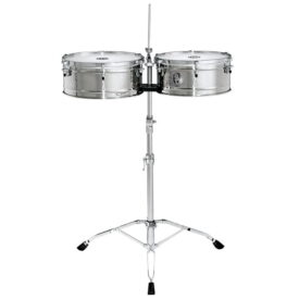 Meinl Percussion 14" & 15" Artist Series Timbales Luis Conte, Stainless Steel