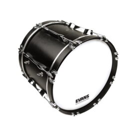 Evans MX1 14" White Marching Bass Drum Head - Image 3