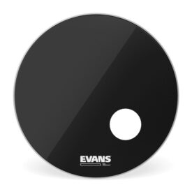 Evans EQ3 Black 24" Resonant Bass Drum Head - With Port