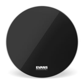 Evans EQ3 Resonant Black Bass Drum Head, No Port, 28 Inch
