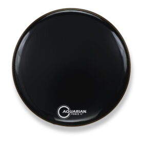 Aquarian 22" Full Force II Resonant Bass Drumhead - Black Video Gloss