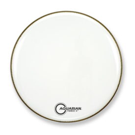 Aquarian 22" Full Force II Resonant Bass Drumhead- White Video Gloss