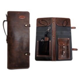 Ahead Handmade Leather Stick Bag - Brown
