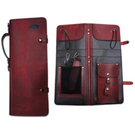 Ahead Handmade Leather Stick Bag - Burgundy