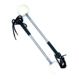 Chalklin MM12M Thonged Bass Drum Mallets - Metal Shaft