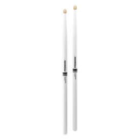 ProMark Rebound 5B Painted Hickory Drumsticks - White - Image 3