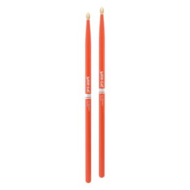 ProMark Classic Forward 5A Painted Orange Hickory Drumsticks - Image 3