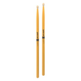 ProMark Classic Forward 5B Painted Yellow Hickory Drumsticks - Image 3