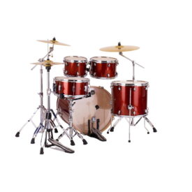 Mapex Mars Birch 5-Piece 22" Rock Drum Kit with 600 Series Hardware and Paiste Cymbal Pack - Blood Orange Sparkle - Image 3