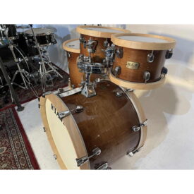 Tama SLP Drum Kit 4 Piece Shell Pack "Studio Maple" - Gloss Sienna w/Iron Cobra Pedal - Image 3