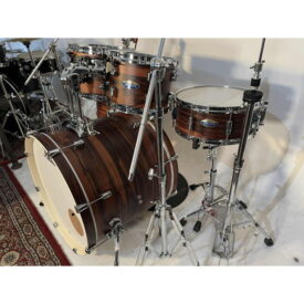 Pearl Decade Maple 22" LA Fusion 5 Piece Drum Kit - Matte Dark Walnut w/Pearl 834 Hardware - Image 3
