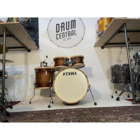 Tama SLP Drum Kit 4 Piece Shell Pack "Studio Maple" - Gloss Sienna w/Iron Cobra Pedal