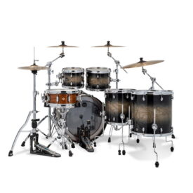 Mapex Saturn VI 22" 5 Piece Shell Pack - Black Ink Burst - Image 3