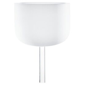 Meinl Sonic Energy 10" White-frosted Crystal Singing Bowl with Handle - F4/Heart Chakra/432 Hz