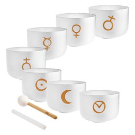 Meinl Sonic Energy Planetary Tuned Crystal Singing Bowl Chakra Set - 7 pcs