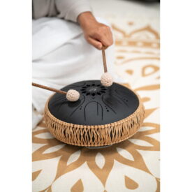 Meinl Sonic Energy 10" Medium Octave Steel Tongue Drum - B Minor, 8 Notes, 432 Hz - Black - Image 3