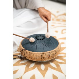 Meinl Sonic Energy 10" Medium Octave Steel Tongue Drum - C Minor, 8 Notes, 432 Hz - Navy Blue - Image 3