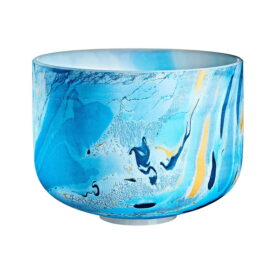 Meinl Sonic Energy 10" Marble Crystal Singing Bowl - A4, Brow Chakra, 432 Hz - Dark Blue
