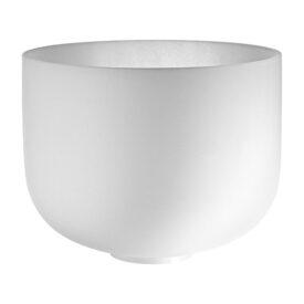 Meinl Sonic Energy 12" White-Frosted Crystal Singing Bowl - E4, Solarplexus Chakra, 432 Hz