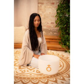 Meinl Sonic Energy Planetary Tuned Crystal Singing Bowl 12" - Earth Year, Om, 136.10 Hz - Image 3