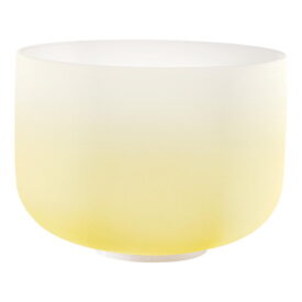 Meinl Sonic Energy 12" Colour-Frosted Crystal Singing Bowl - E4/Solarplexus Chakra/440 Hz - Yellow