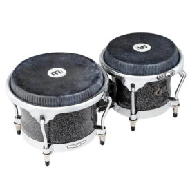 Meinl Percussion Artist Series 7" & 8 1/2" Diego Galé Bongos with REMO Black Calfskin Skyndeep Heads - Midnight Star