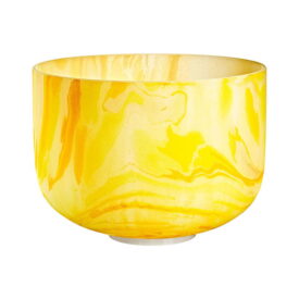 Meinl Sonic Energy 10" Marble Crystal Singing Bowl - E4, Solar Plexus Chakra, 432 Hz - Yellow