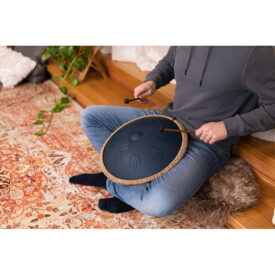 Meinl Sonic Energy 16" Octave Steel Tongue Drum - D Amara, 9 Notes, 440 Hz - Navy Blue - Image 2