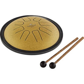 Meinl Sonic Energy 7" Small Steel Tongue Drum - C Minor/8 Notes/440 Hz - Gold - Image 1