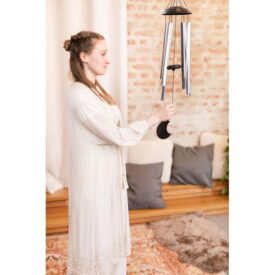 Meinl Sonic Energy 32" 80cm Moon Meditation Chime - 432 Hz - Round Arch Silver - Image 3