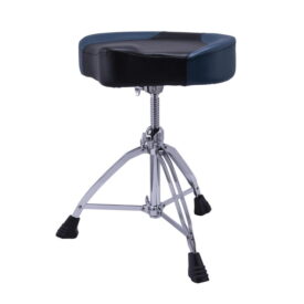 Mapex T855BL Drum Throne - Saddle-Style Breathable Seat with Blue Leatherette