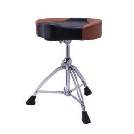 Mapex T855BR Drum Throne - Saddle-Style Breathable Seat with Brown Leatherette