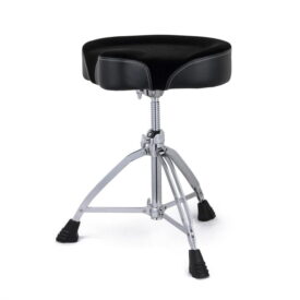 Mapex T865 Drum Throne - Saddle-Style Seat with Black Cloth Top