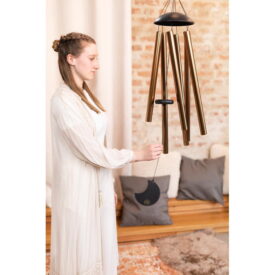 Meinl Sonic Energy 44" 110 cm Moon Meditation Chime - 432 Hz - Round Arch Bronze - Image 3