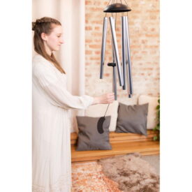 Meinl Sonic Energy 44" 110 cm Moon Meditation Chime - 432 Hz - Round Arch Silver - Image 3