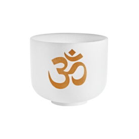 Meinl Sonic Energy 8" White-frosted Crystal Singing Bowl - Om, 136.10 Hz