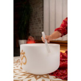 Meinl Sonic Energy 16" Om Crystal Singing Bowl, 136.10 Hz, C#3 - Image 3