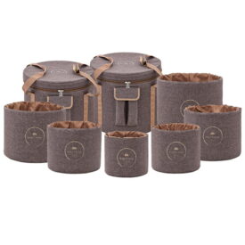 Meinl Sonic Energy Crystal Singing Bowl Travel Bag Set - Brown