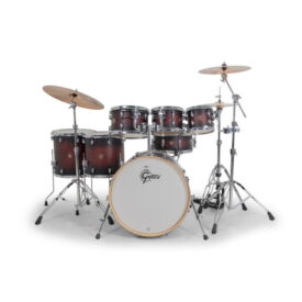 Gretsch 22" Catalina Maple 7-Piece Shell Pack - Satin Deep Cherry Burst - Image 2