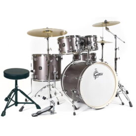 Gretsch Energy 22" Drum Kit with Hardware and 3 Piece Paiste 101 Cymbal Pack - Grey Steel